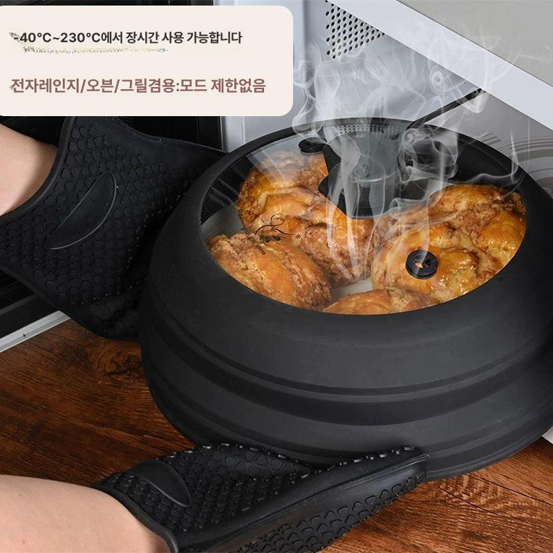 실리콘 냄비뚜껑 다용도 만능 만능실리콘뚜껑 후라이팬덮개 실리콘덮개 덮개 주방용 냄비 뚜껑 - 상세 이미지 4