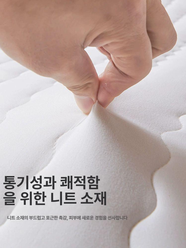 바닥이불 토퍼 접이식 코튼 시원한 이불 원단 메모리폼 매트 니트 에어 폼 트립 양면은 - 상세 이미지 2
