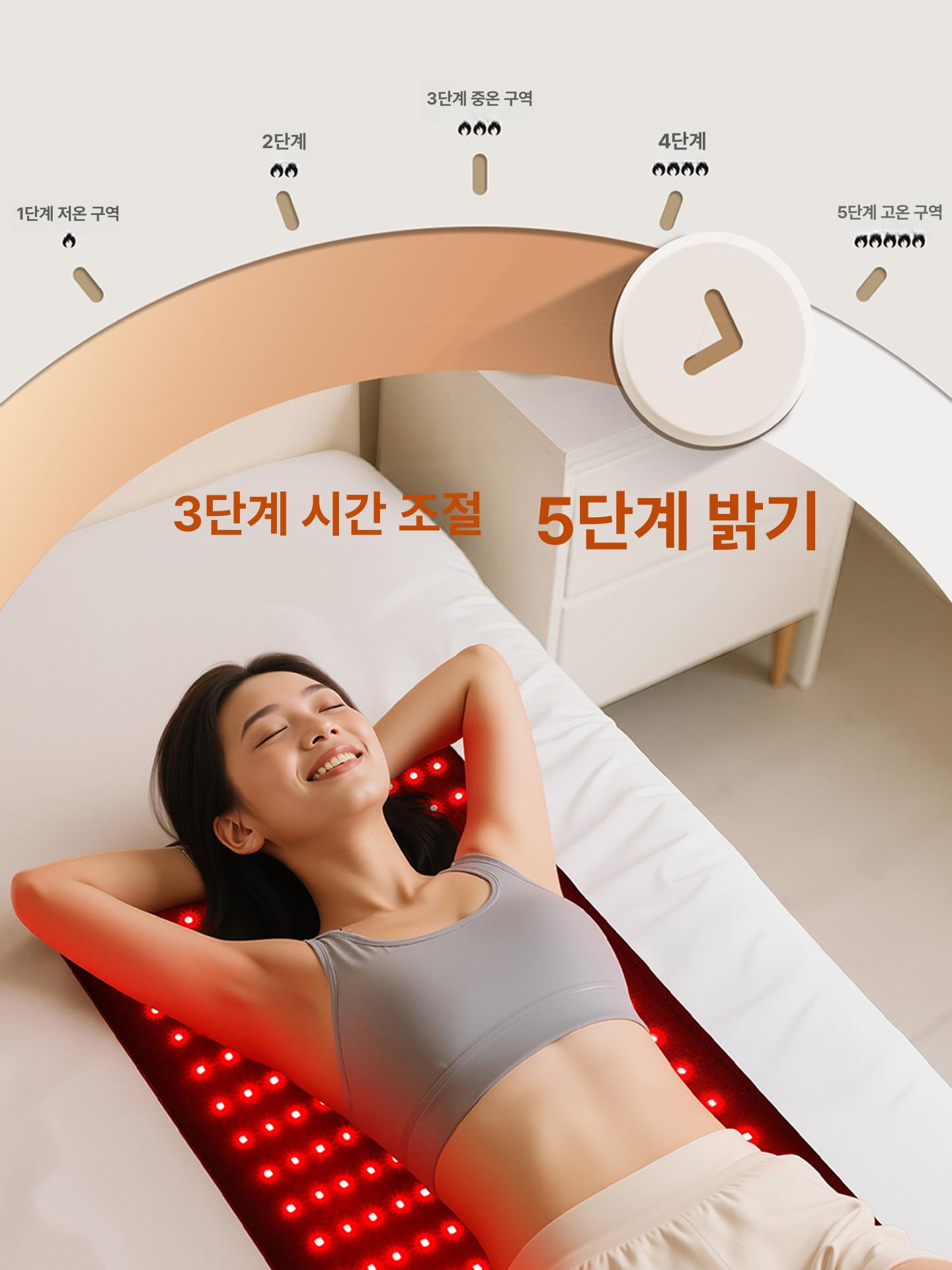 복부 찜질기 근적외선 LED 복부패드 허리찜질 헬스케어 온열매트 - 상세 이미지 4