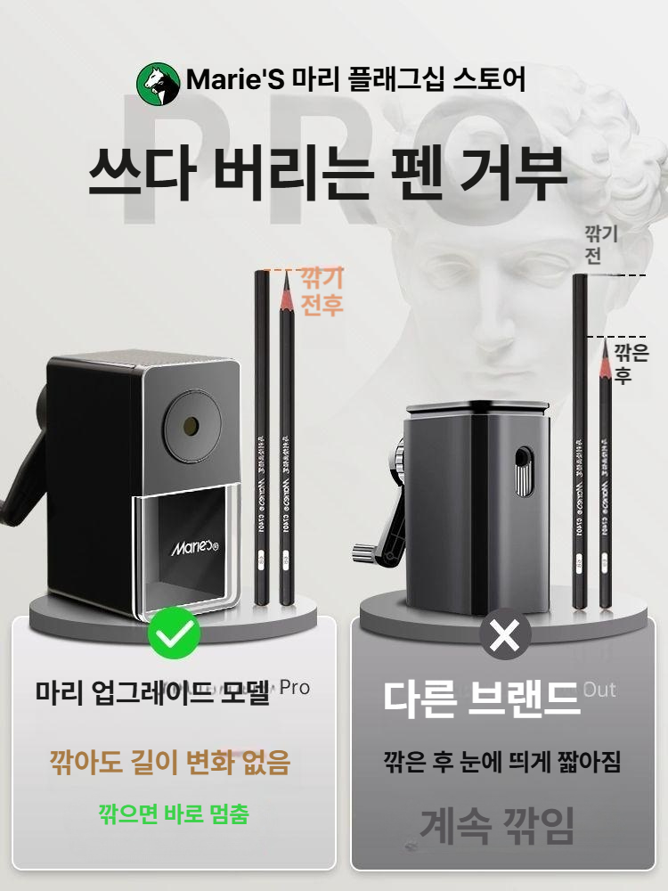 드로잉 연필깎이 스케치 미대입시 전문가용 화실용품 소묘 예술 연필샤프너 - 상세 이미지 4