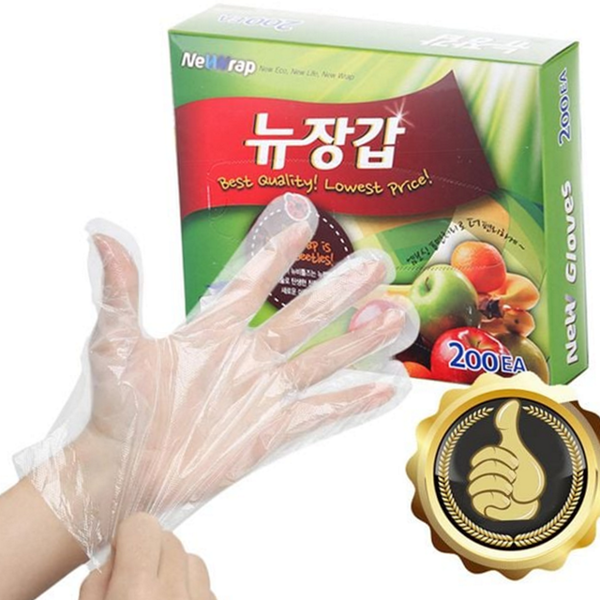 넉넉한 일회용 위생 장갑 비닐 투명 위생 장갑 작업용 식당 - 상품 이미지