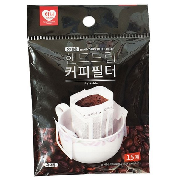 개별포장 핸드 드립 커피 필터 여행용 휴대용 커피 필터 일회용 - 상품 이미지