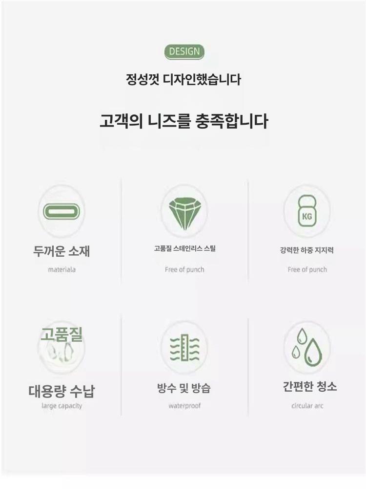 식당용 벽선반 스테인리스 업소 정리랙 조미료 수납장 폴딩 주방 수납함 - 상세 이미지 5