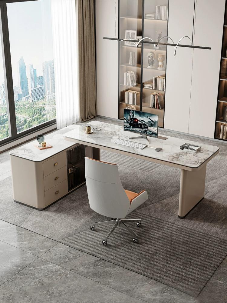 대리석 사무실 책상 임원 대표 중역 임원용 데스크 고급 사무 컴퓨터 의자 일자 - 상세 이미지 4