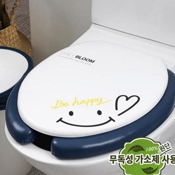 두꺼운 변기 커버 트임 쿠션 변기 커버 무독성 스펀지 화장실 - 상품 이미지