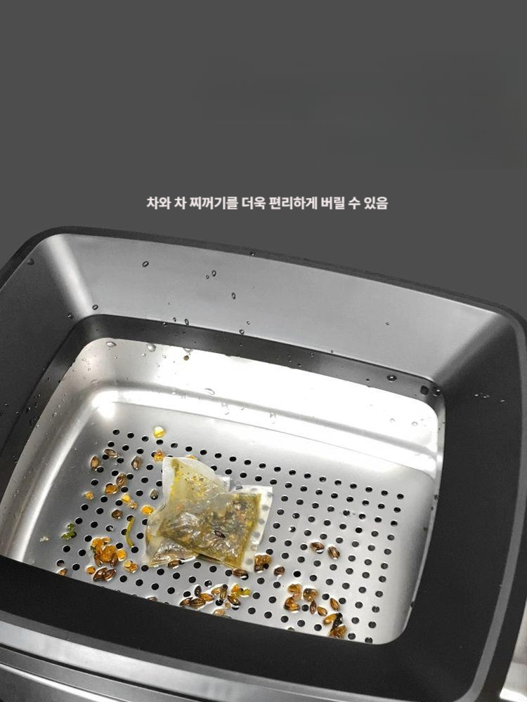 편의점 쓰레기통 음식물 잔반 국물 분리 휴지통 음쓰통 컵라면 페달형 - 상세 이미지 3