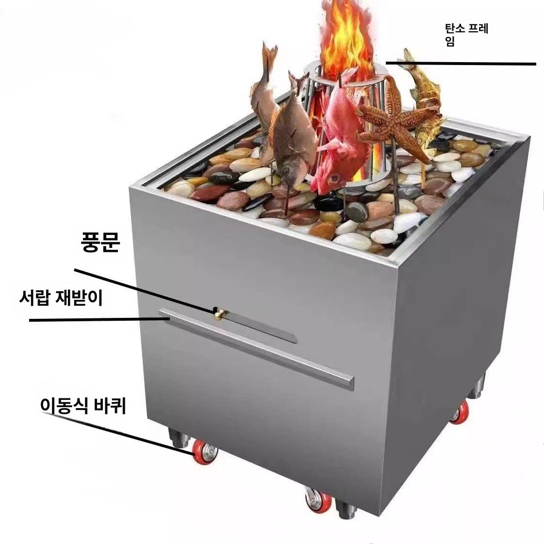 업소용 그릴 생선구이 바베큐 어소기 화로 꼬치 고등어 초벌구이 미니 어류구이기 - 상세 이미지 3