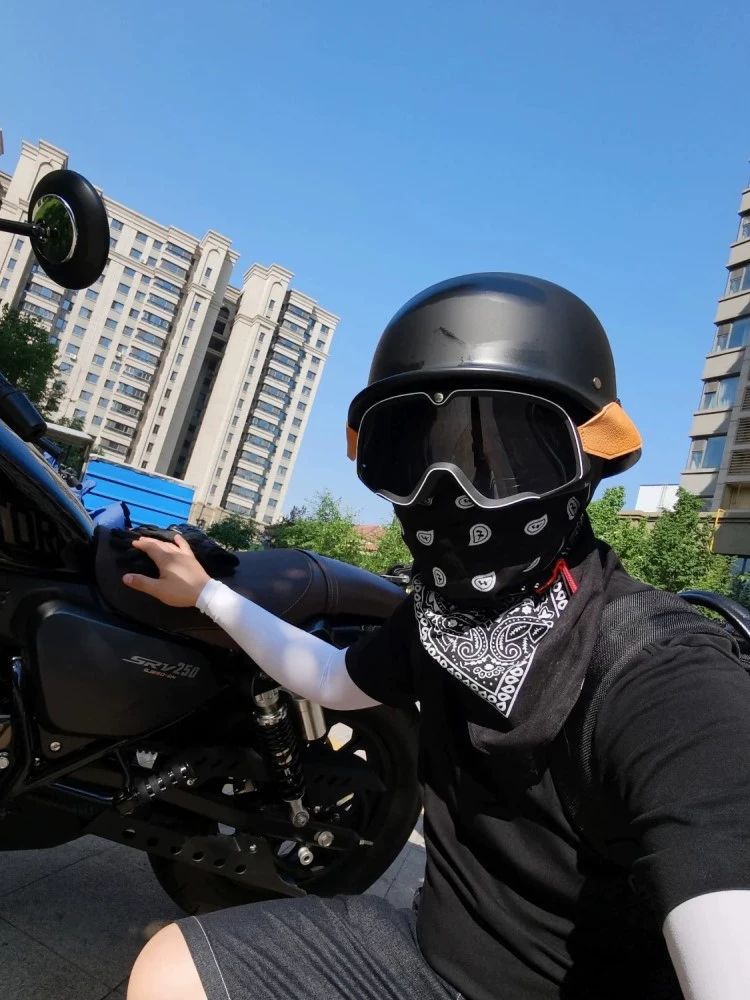 오토바이 반모헬멧 대형 미러 스쿠터 반모 구리 특대 초경량 빅사이즈 경량 숏 풀페이스 - 상품 이미지