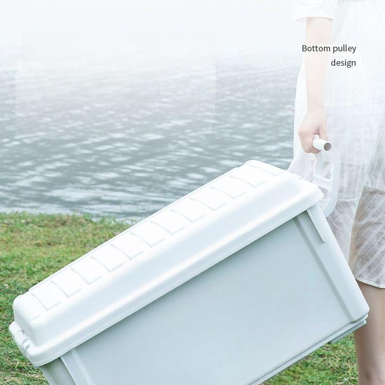 대형 수납함 플라스틱 카고박스 보관함 캠핑 트렁크 100L 여행 투톤 다용도 - 상품 이미지