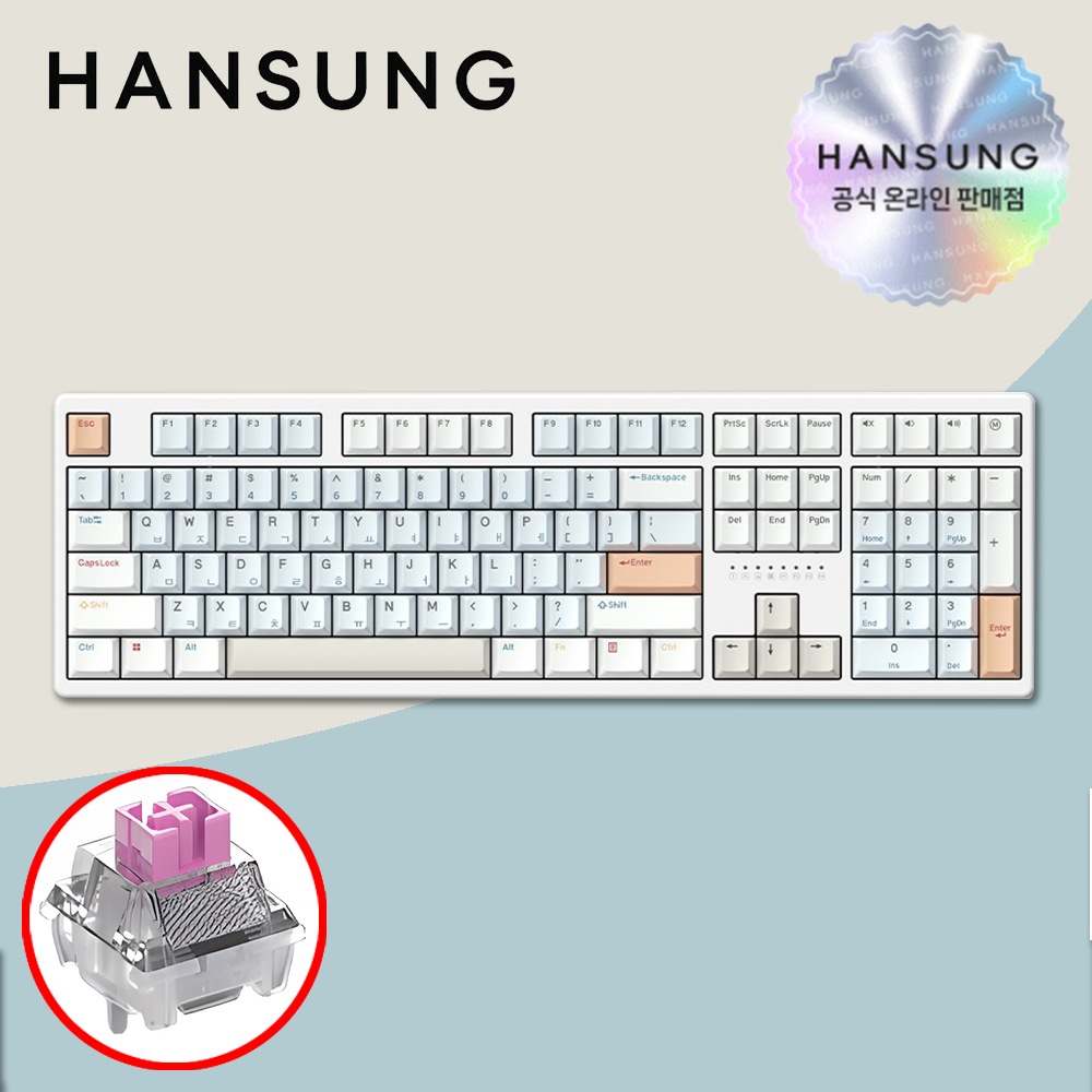 한성 TFG 매그니톡스 2XF 8K 래피드트리거 멀티파스텔, 저소음 자석축, 35g - 상품 이미지