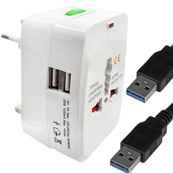 휴대용 여행용 멀티 어댑터 올인원 해외용 멀티 어댑터 플러그 usb - 상품 이미지