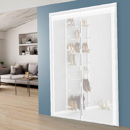 현관용 원형 자석 방충문 150x230 모기차단 자동개폐 출입문 여름철 해충방지