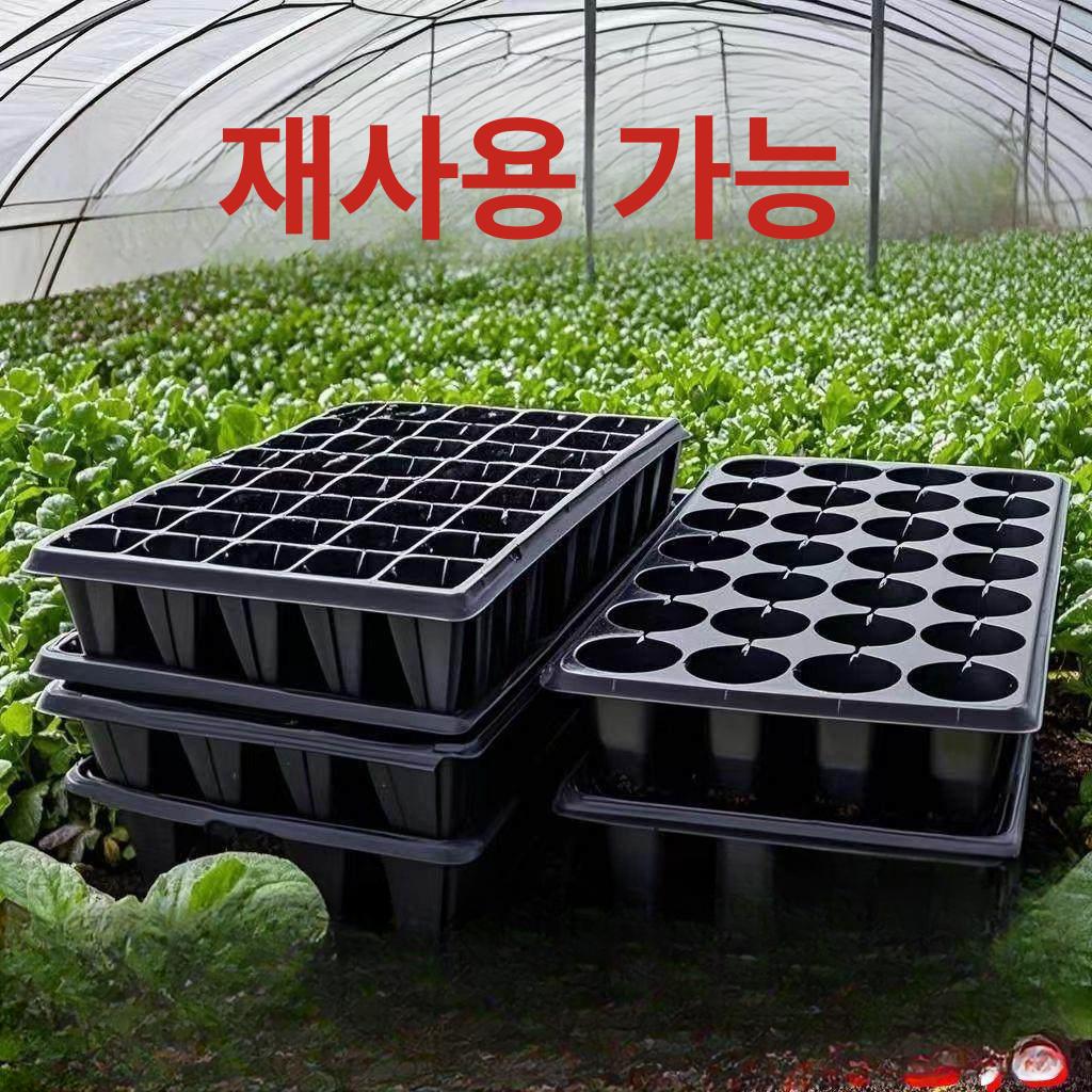 육묘 파종판 깊은 모종 묘목 화분 트레이 플랜트 포트 박스 새싹재배 - 상세 이미지 3