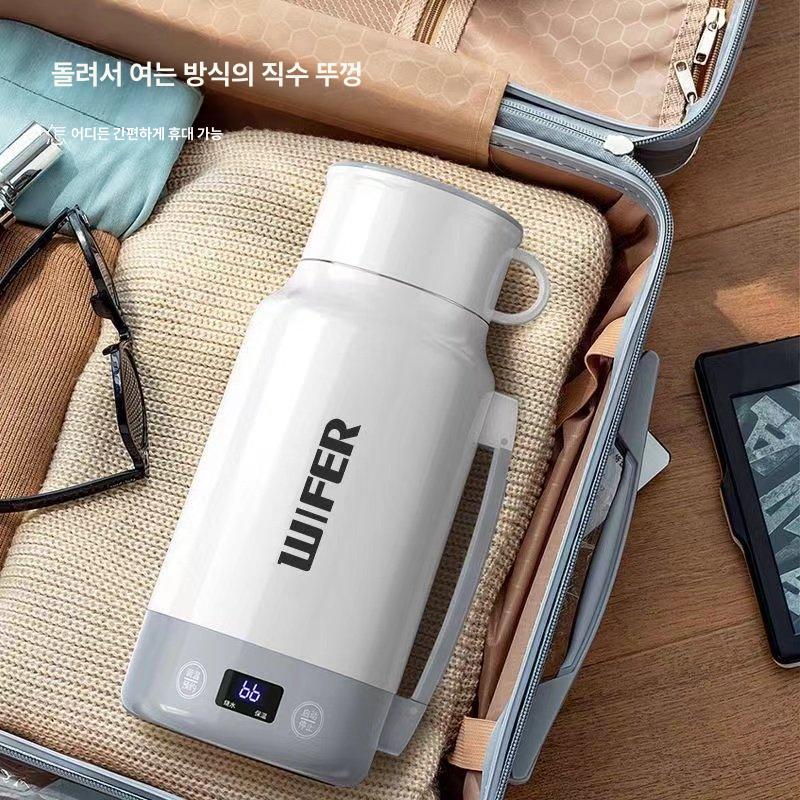 usb 텀블러 보온 보냉 충전식 가열 보온텀블러 온도표시 여행용 휴대용 온도조절 - 상세 이미지 5
