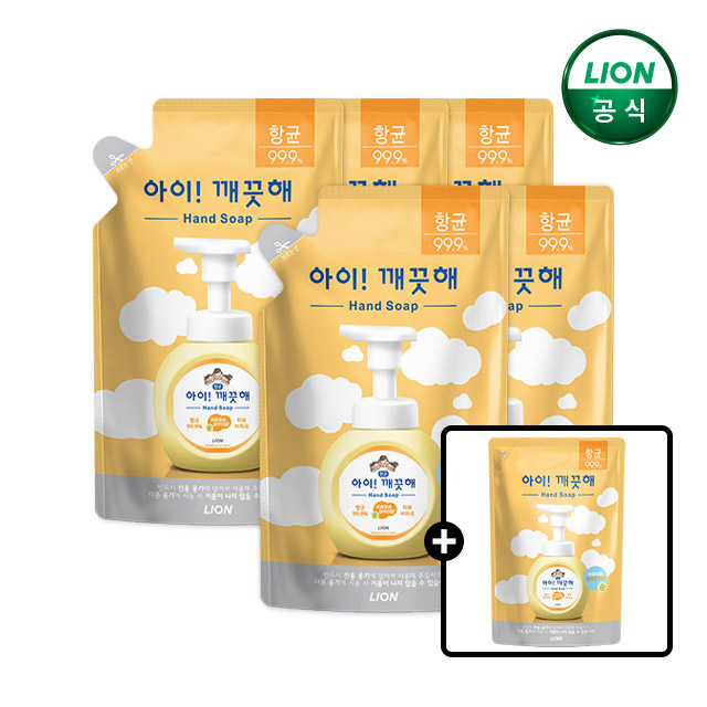 아이깨끗해 핸드워시 200ml 리필x5개 - 상품 이미지