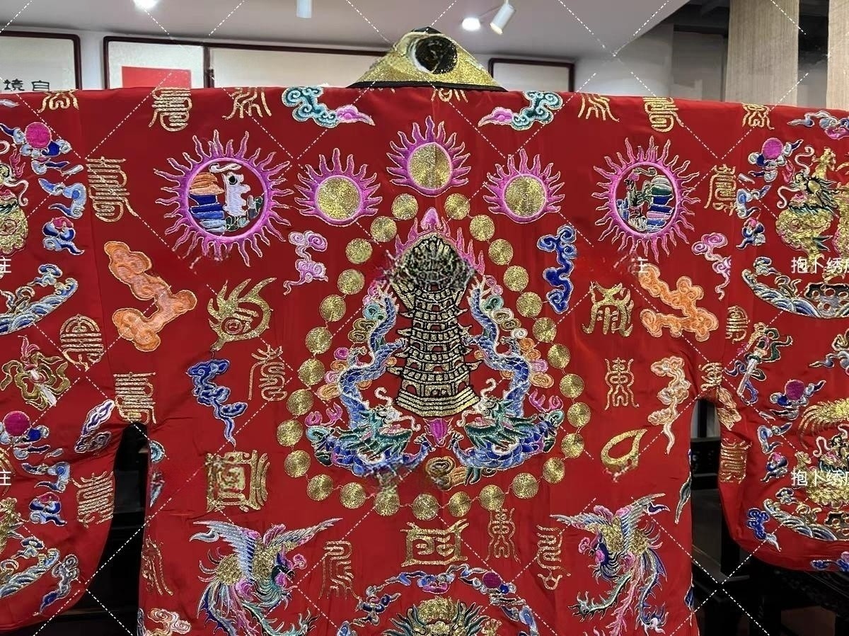 무당 신복 점술 가운 도사복 사주 법당 의상 무속인 전통복 한복 쌍용포 - 상품 이미지
