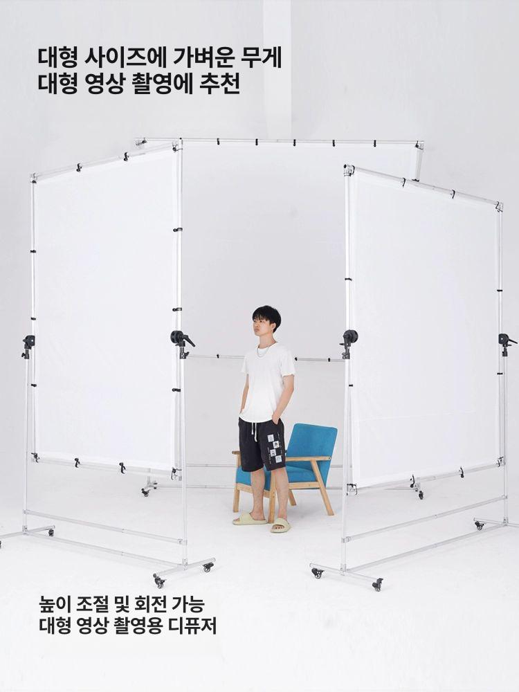 방송국 디퓨저 흰색 스튜디오 회전식 반사판 스크린 컨트롤 라이트패널 촬영용 - 상세 이미지 3