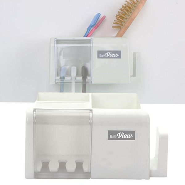 흡착식 칫솔 걸이 벽걸이 면도기 걸이 다용도 욕실 화장실 - 상품 이미지