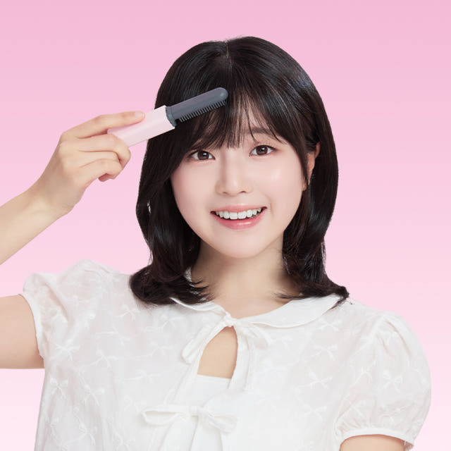 오르빗 미니 매직 초소형 휴대용 고데기 무선 앞머리 볼륨 매직기 브러쉬