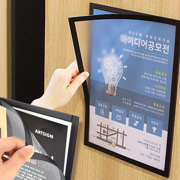 알림판 벽 부착월 월프 프레임 자석 게시물 프레임 학교 매장 - 상품 이미지