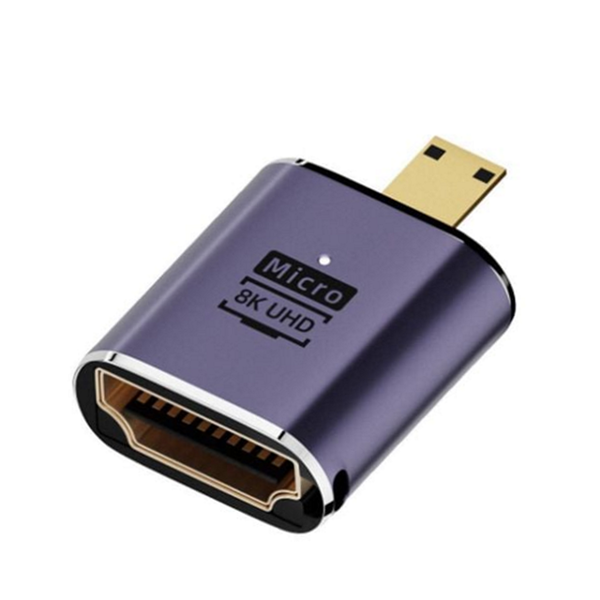 초고해상도 hdmi 2.1 변환 젠더 마이크로 micro hdmi 변환 젠더 - 상품 이미지