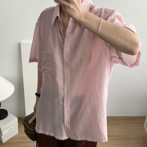 로라 반팔 셔츠 레이온 시스루 오버핏 남방 웨어링무드 (2c) 착용 후기 | 사이즈/핏 총정리 - 상품 이미지 1