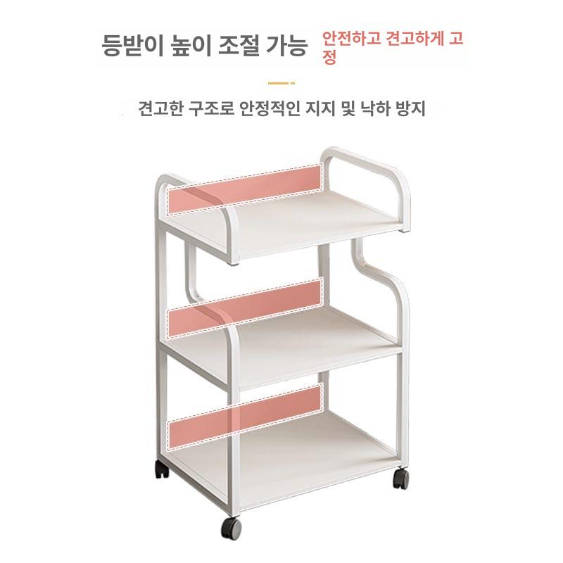 미용기기 트롤리 거치대 미용실 바퀴 웨건 받침대 하중 병원 이동식 선반 왜건 뷰티 - 상세 이미지 3
