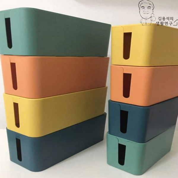 콘센트 멀티탭 정리함 전선 멀티탭 보관함 책상 - 상품 이미지