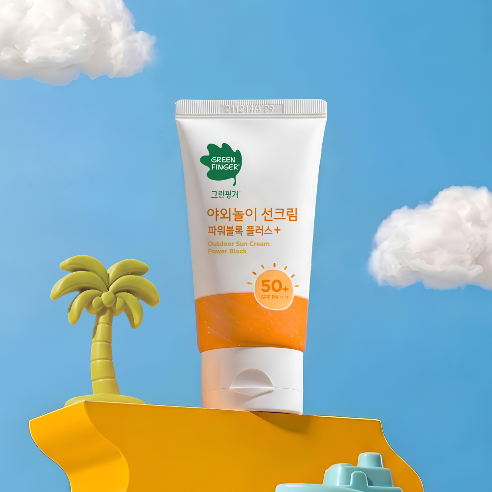 그린핑거 야외놀이 파워블록 무기자차 선크림 80ml / SPF50+ PA++++, 촉촉한, 영유아선크림, 어린이, 키즈 - 상세 이미지 2