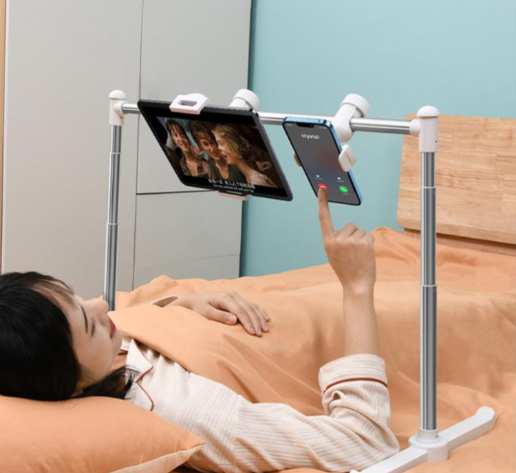 침대 핸드폰거치대 누워서 바닥 모바일홀더 휴대폰스탠드 라이브방송용 - 상품 이미지