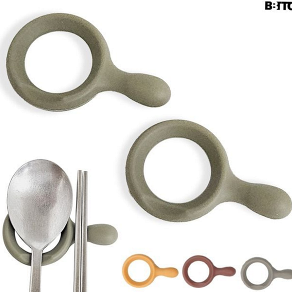 고리형 실리콘 수저 받침 커트러리 수저 받침대 주방 식탁 위생 - 상품 이미지