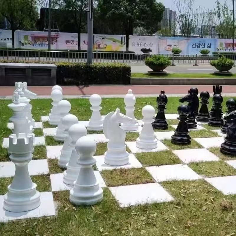 소형 체스말 야외 이벤트 카페 인테리어 조각품 소품 세트 장식 체스 말 고급 정원 전시 - 상세 이미지 3