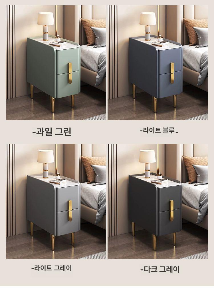 무선충전 슬림협탁 수납장 서랍 모던 심플 사이드테이블 침실용 수납형 - 상세 이미지 4
