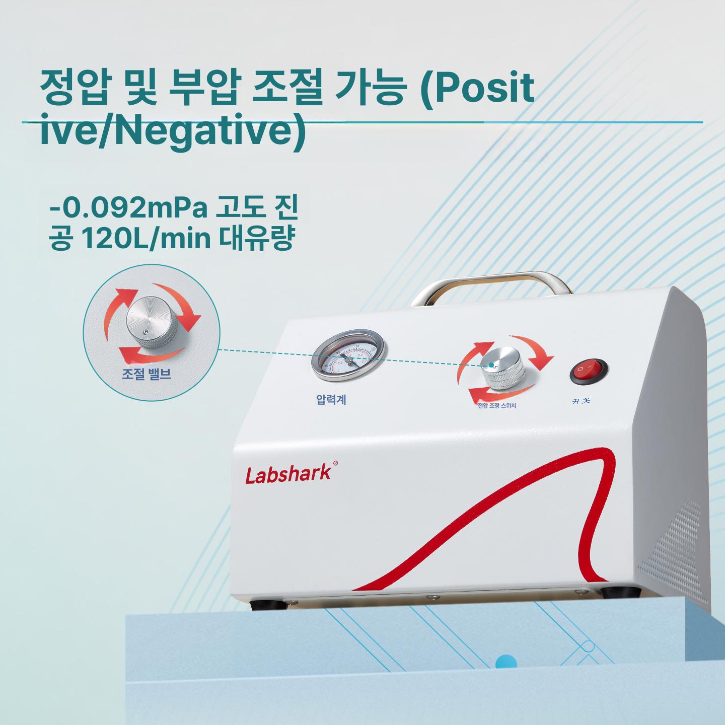 다이어프램 펌프 진공 감압기 멸균기 오일프리 소형 에어커플러 화학 흡입 실험실 분 자흡식 - 상세 이미지 5