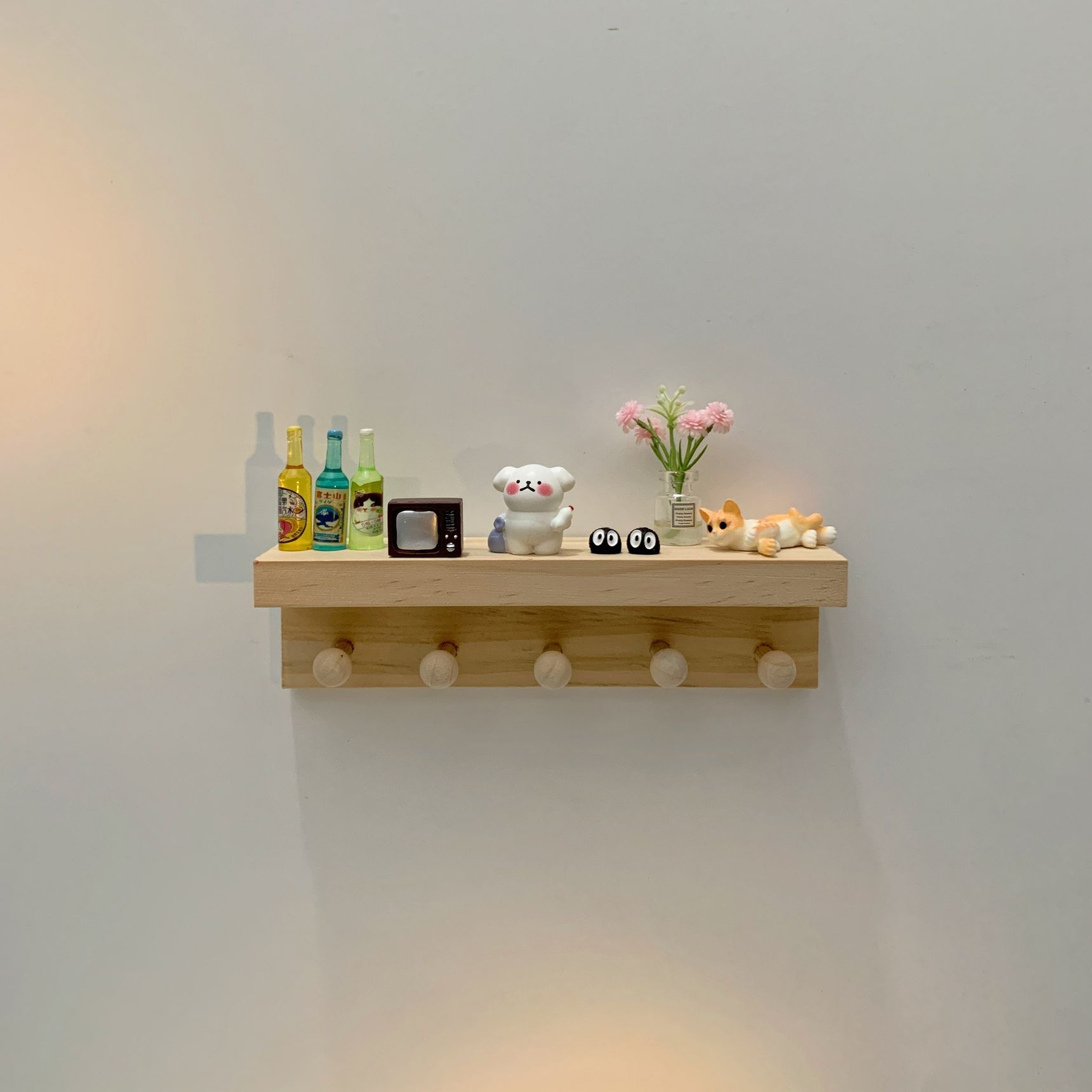 벽 꾸미기 미니어쳐 소품 현관 수납 선반 장식품 걸이 DIY - 상세 이미지 3