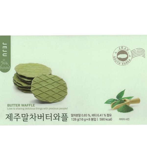 제주 버터 와플 과자 말차 개별포장 과자 간식 대용량 - 상품 이미지