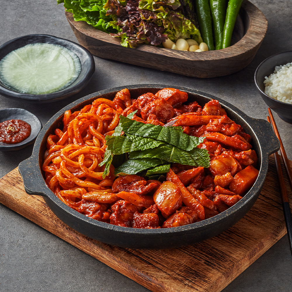 미트프로젝트 춘천식 철판 닭갈비 1kg (닭갈비 770g+우동사리 230g) - 상세 이미지 3