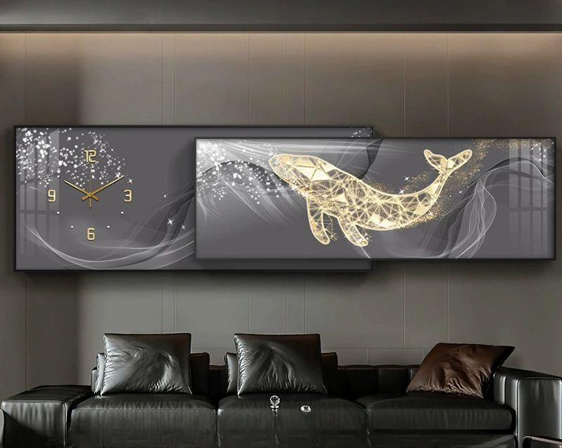 벽장식 액자 고래그림 LED 조명액자 인테리어 벽걸이 입체 아트워크 라이팅 - 상세 이미지 3