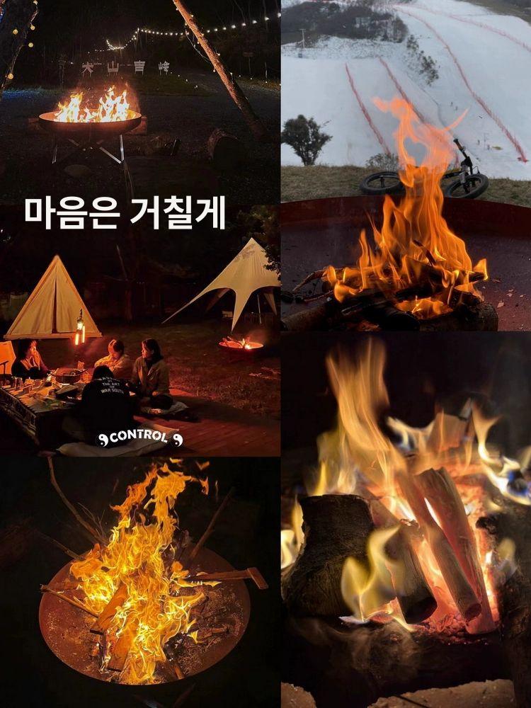 불멍 화로대 캠핑 정원 대형 화덕 바베큐 아웃도어 파이어핏 장작 - 상세 이미지 2