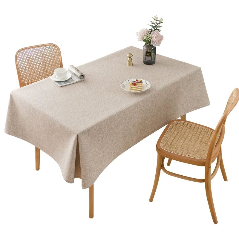 순면 린넨 테이블보 두꺼운 심플 북유럽 스타일 식탁 커버 크림커피 60x60cm - 상세 이미지 5