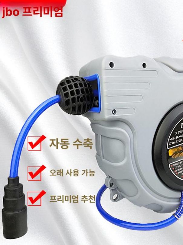 물호스릴 세차 벽걸이 고압 분사기 호스 수도관 자동 릴호스 자동호스 물호스 고압호스 물 - 상세 이미지 3