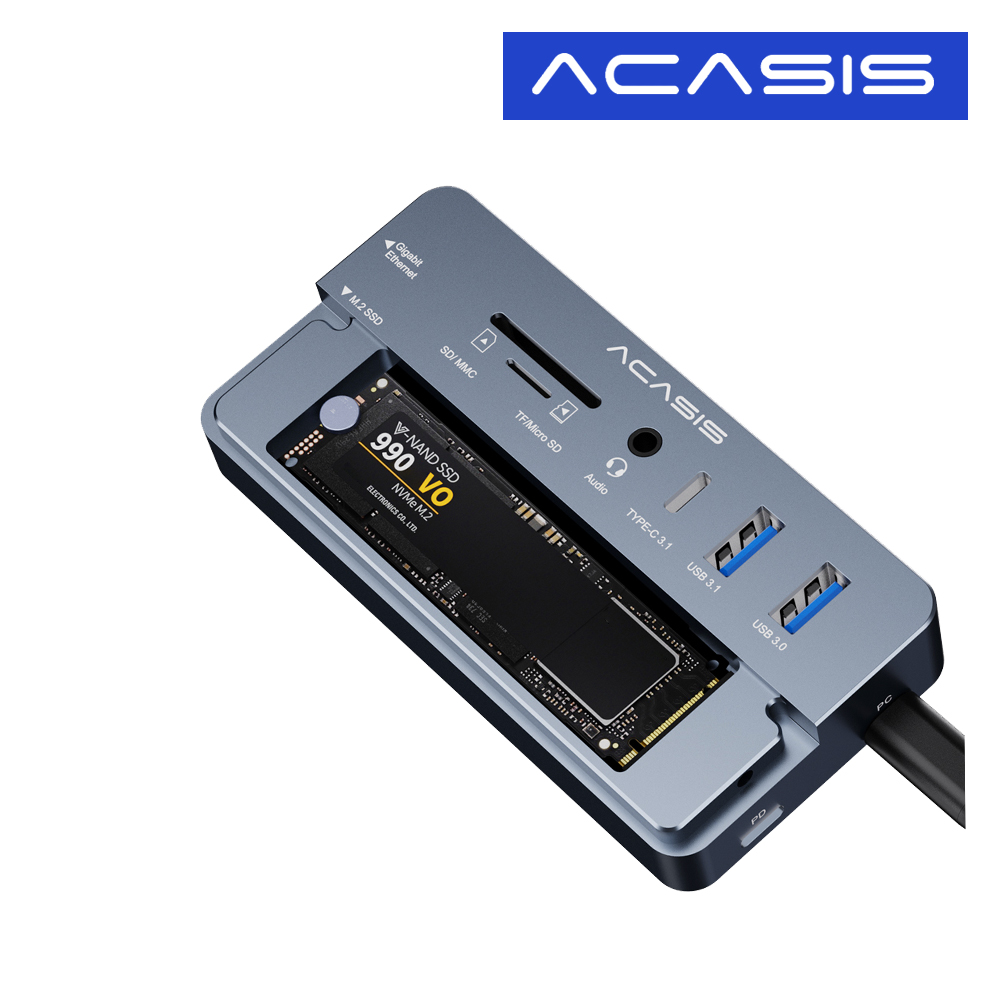 아카시스 CM073 M.2 NVME SSD 10-in-1 허브 10Gbps 저장장치 케이스 - 상품 이미지