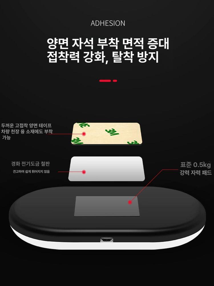 차량 독서등 트렁크 실내 LED 라이트 충전식 자동차 인테리어 무선 조명 - 상세 이미지 5
