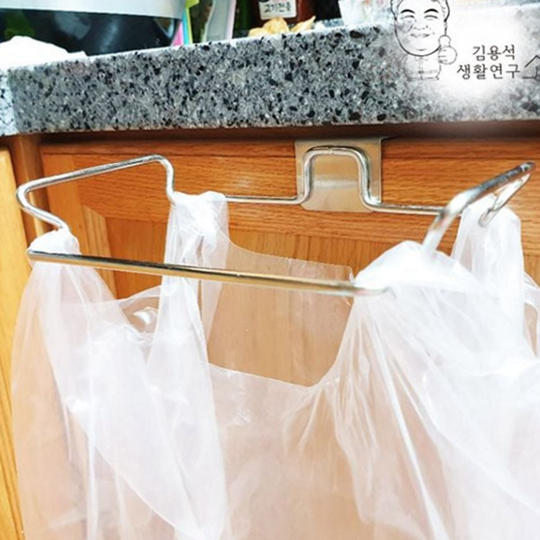 싱크대 주방 비닐 봉투 걸이 스테인레스 주방 다용도 걸이 문걸이 - 상품 이미지