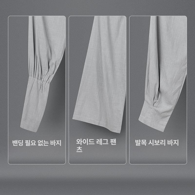 개량 승려복 여름 불교 명상복 수행복 사찰복 법복 생활한복 한복 세트 이미지 6