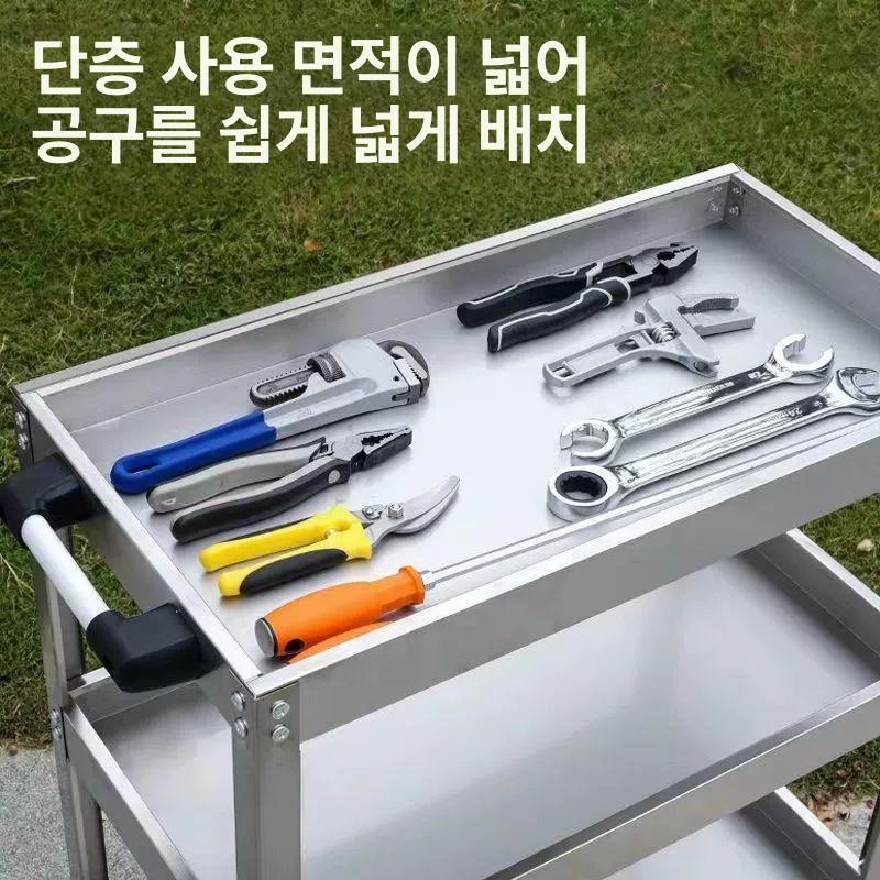 부품 공구대 이동식 캐비넷 스테인리스 작업대 툴박스 워크벤치 메탈 - 상세 이미지 3