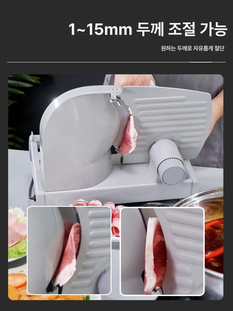 가정용 고기 슬라이서 업소용 육절기 식빵 탁상용 e16 냉동 커팅기 햄 고기써는기계 - 상세 이미지 3