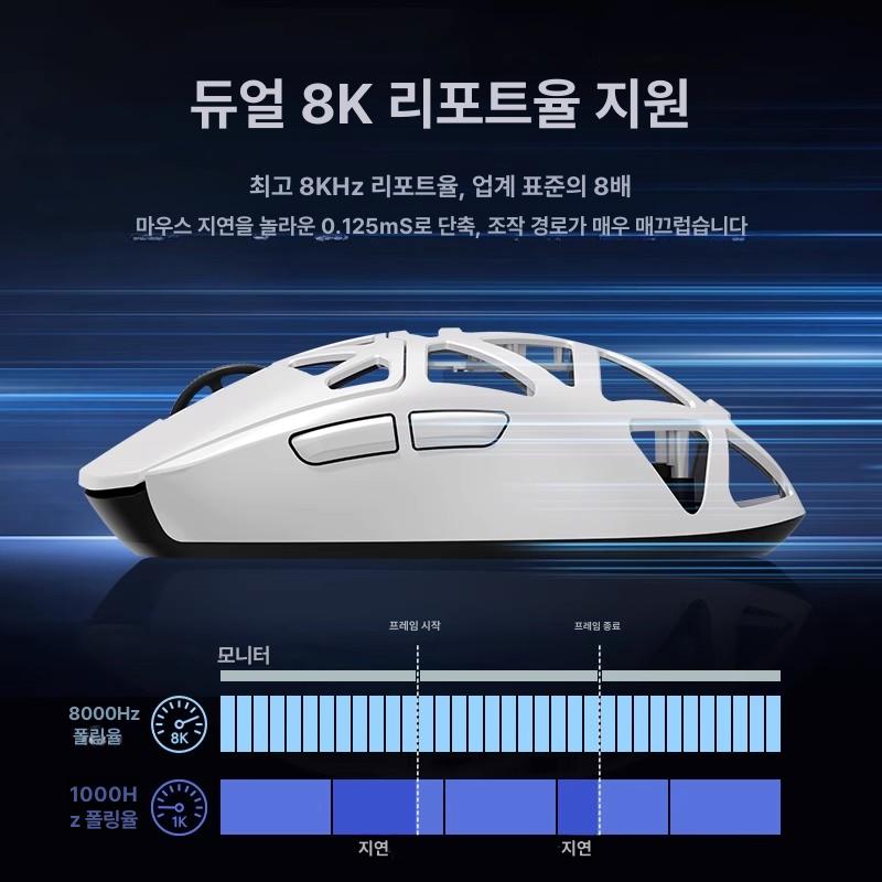 게이밍 마우스 블루투스 무선 컴퓨터 PC 초경량 듀얼모드 게임용 미니 휴대용 라이트 - 상세 이미지 3
