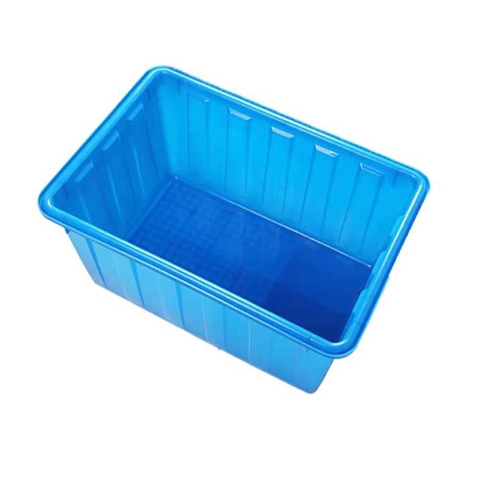 플라스틱 사각 다라이 농업용 고무통 대용량 저수 120L 파랑 70.5x49x39cm - 상품 이미지