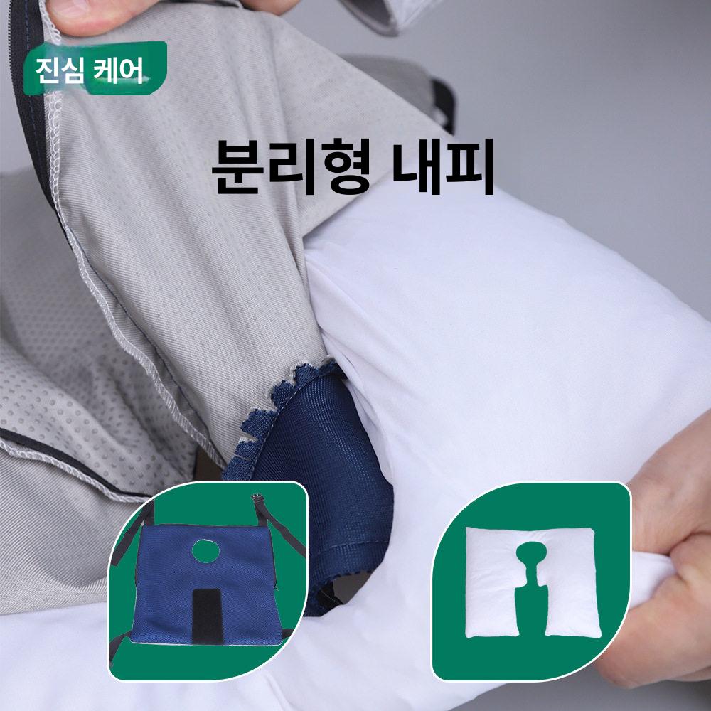 휠체어쿠션 노인 등받이 미끄럼방지 장애인 환자 커버 좌석 의자 쿠션 미끄럼 허리 휠체어 - 상세 이미지 3